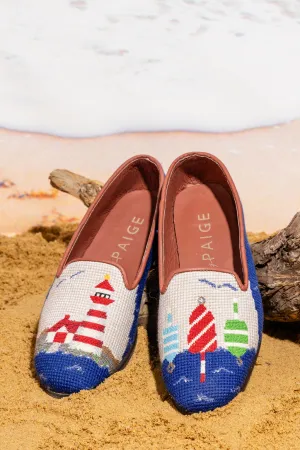 Needlepoint Loafer in Lighthouse & Buoy