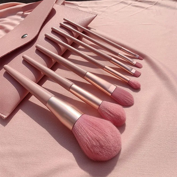 New 7 12 naked pink makeup brush set Nordic INS loose powder eye shadow brush beauty makeup tool spot