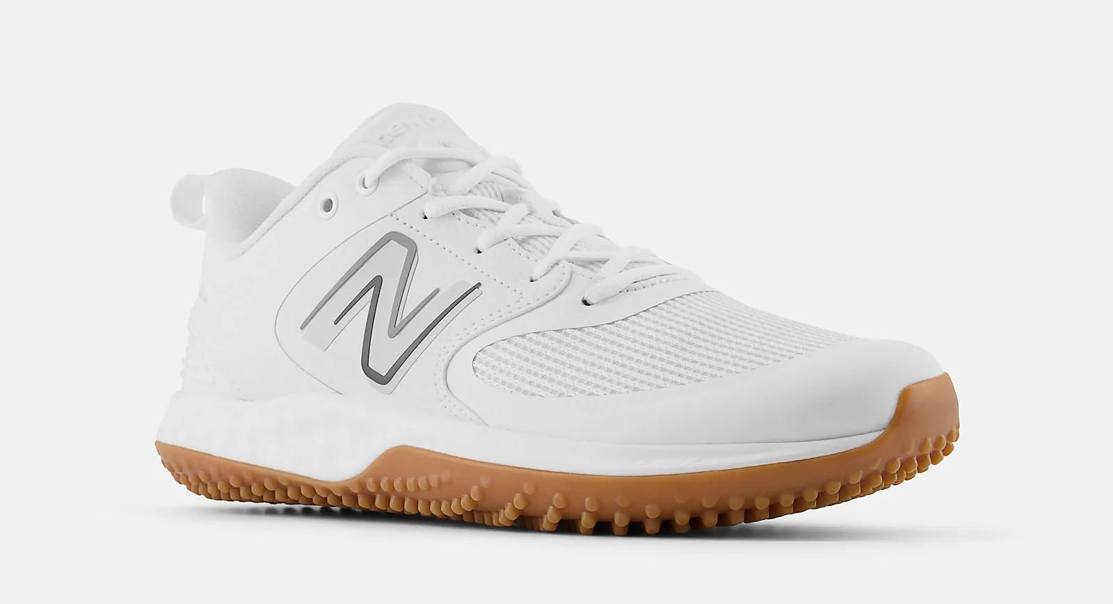 New Balance Fresh Foam 3000v6 Turf Trainer White with Gum (Wide 2E) T3000TW6