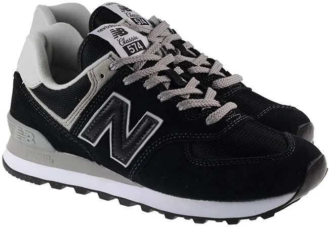 New Balance Trainers Mens 574 Black White