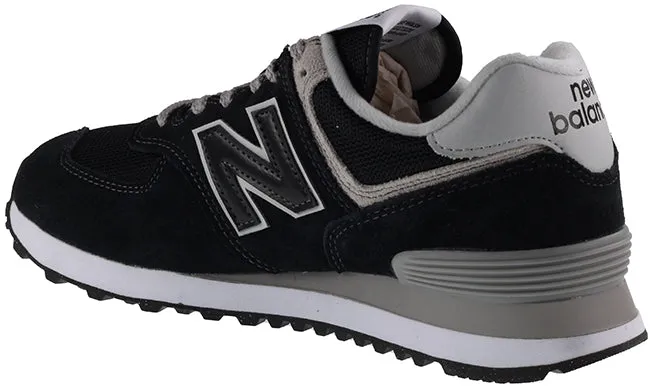 New Balance Trainers Mens 574 Black White