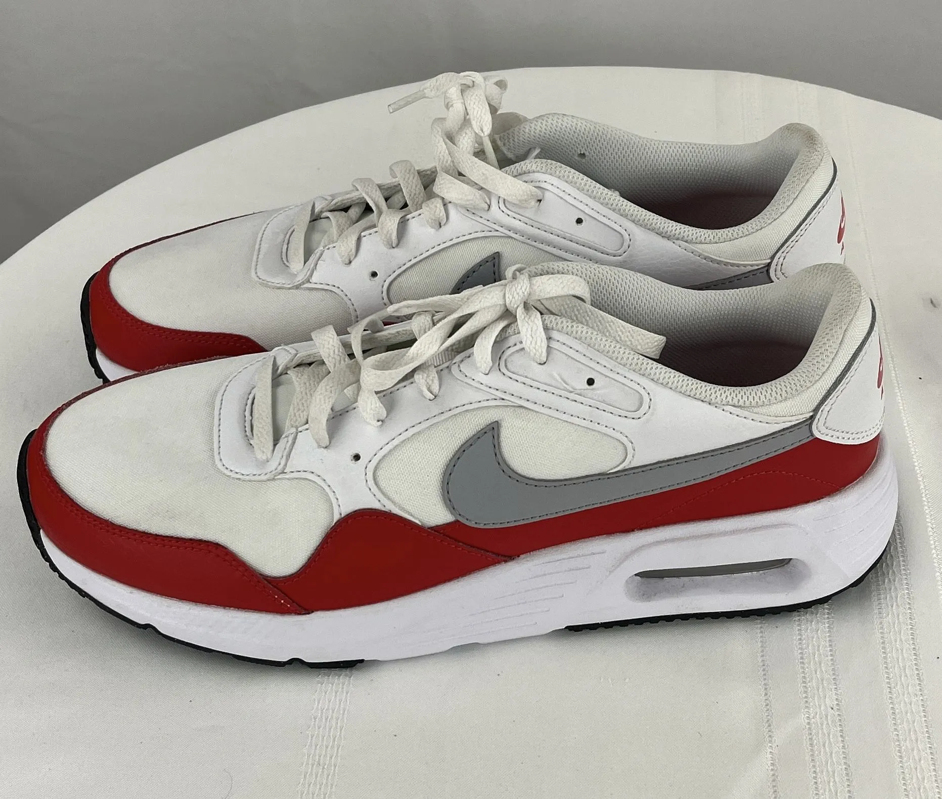 Nike Air Max SC Running Shoes Sneakers White Red Men’s Size 11.5 NWOB