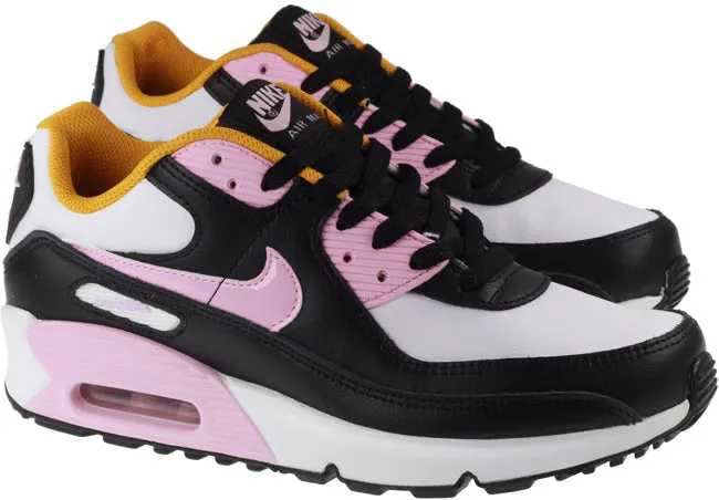 Nike Shoes Junior Air Max 90 Black Light Arctic Pink Leather