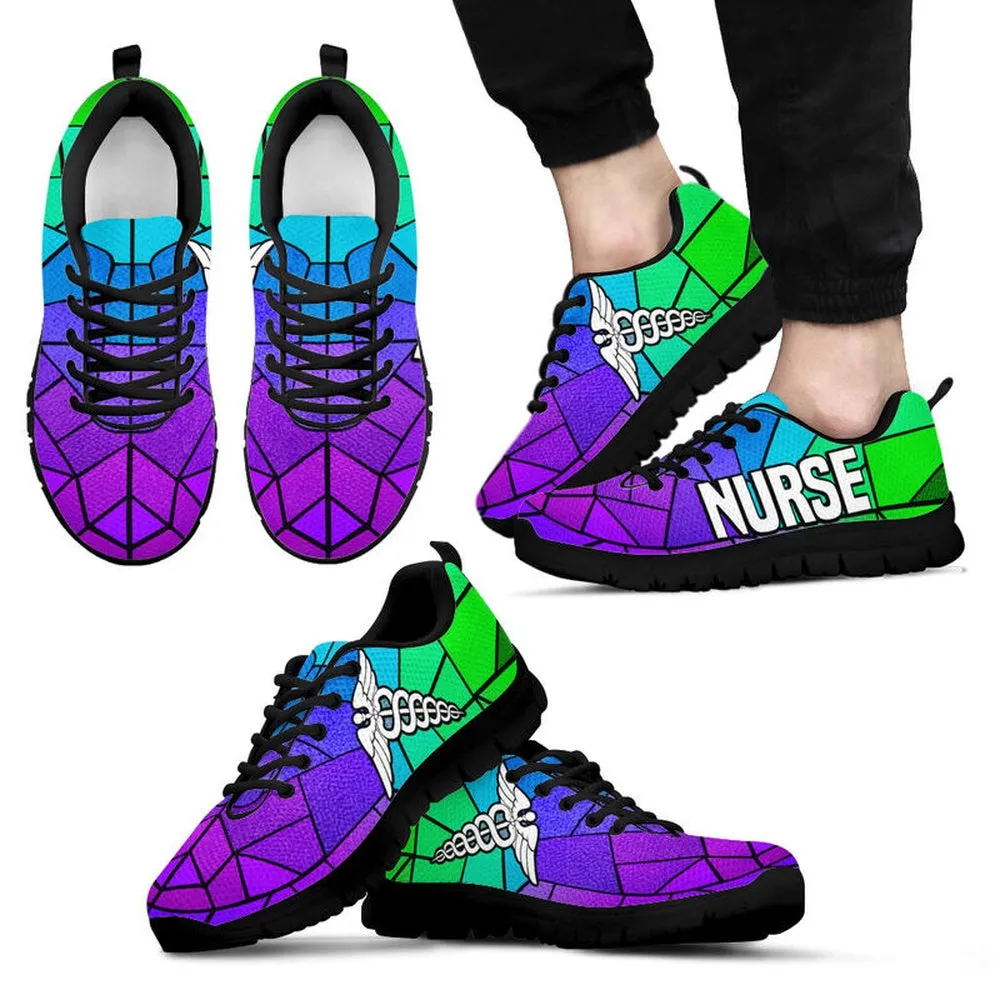 Nurse Sneaker, Nurse Green Purple Sneakers, Best Shoes For Nurses