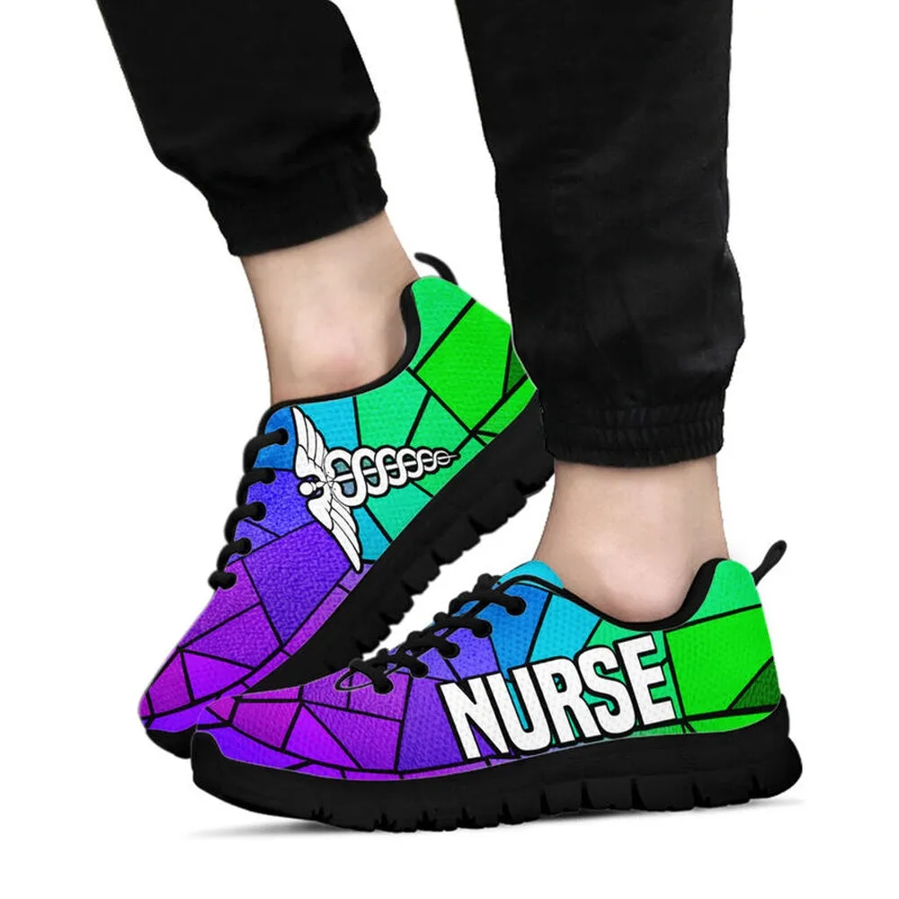 Nurse Sneaker, Nurse Green Purple Sneakers, Best Shoes For Nurses