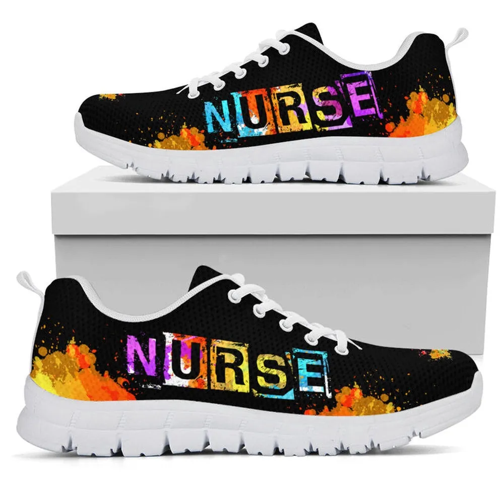 Nurse Sneaker, Nurse Heatbeat Art Sneakers Shoes, Best Shoes For Nurses