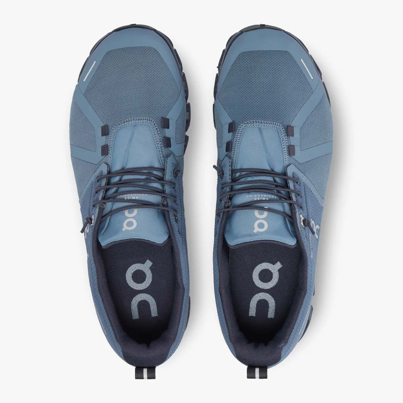 On Running Men's Cloud 5 Waterproof Shoes - Metal / Navy