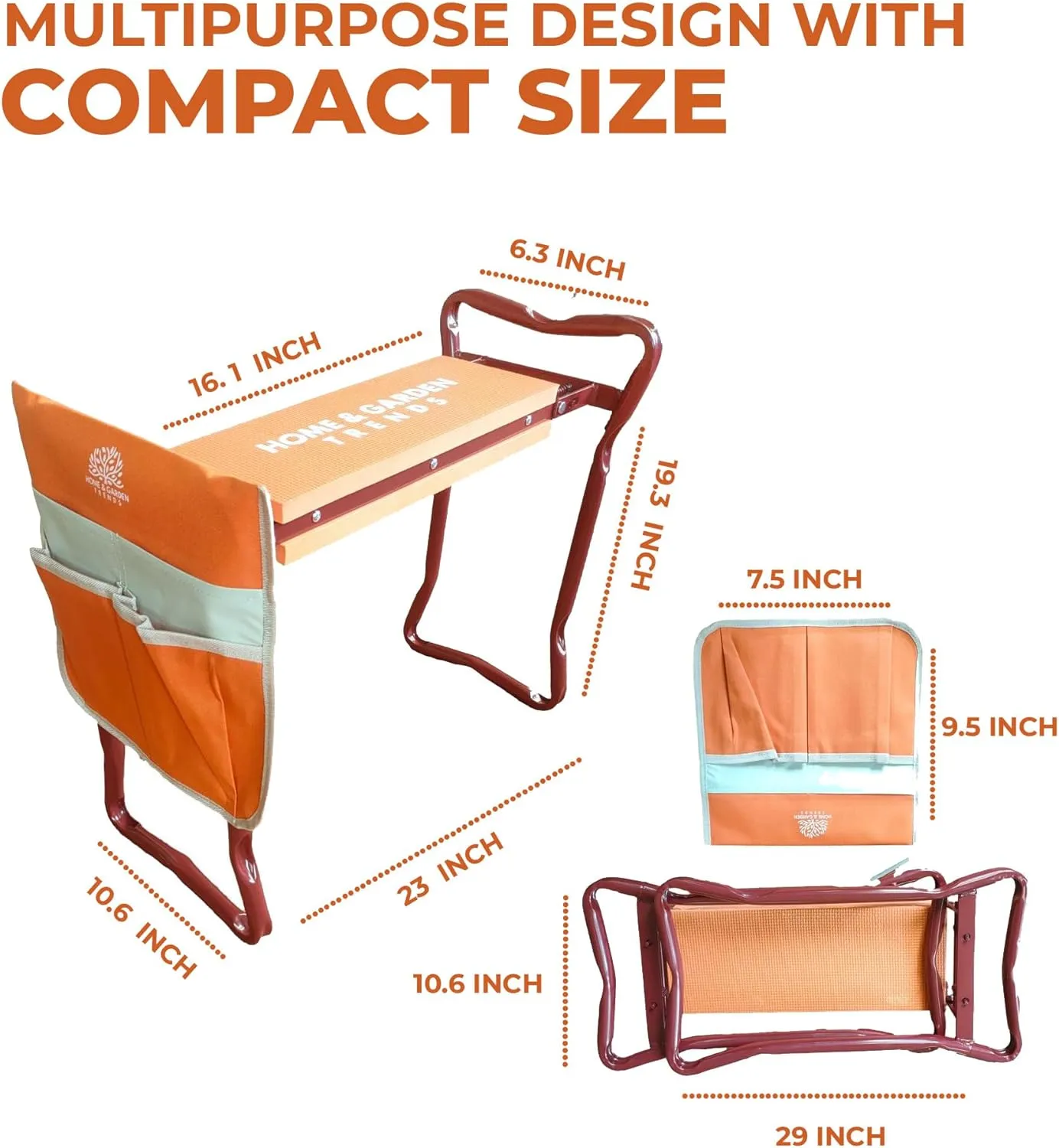 Orange Multifunctional Kneeler & Seat