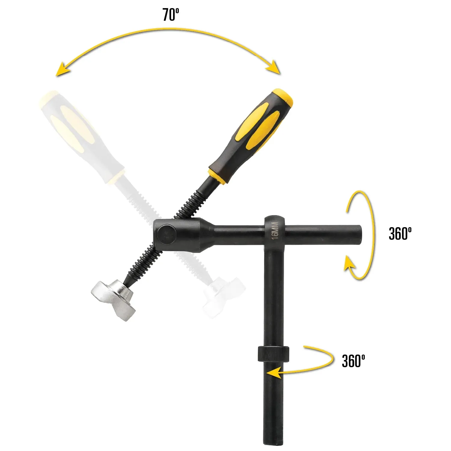 Pivoting T-Post Clamp, Fits 16 mm Holes