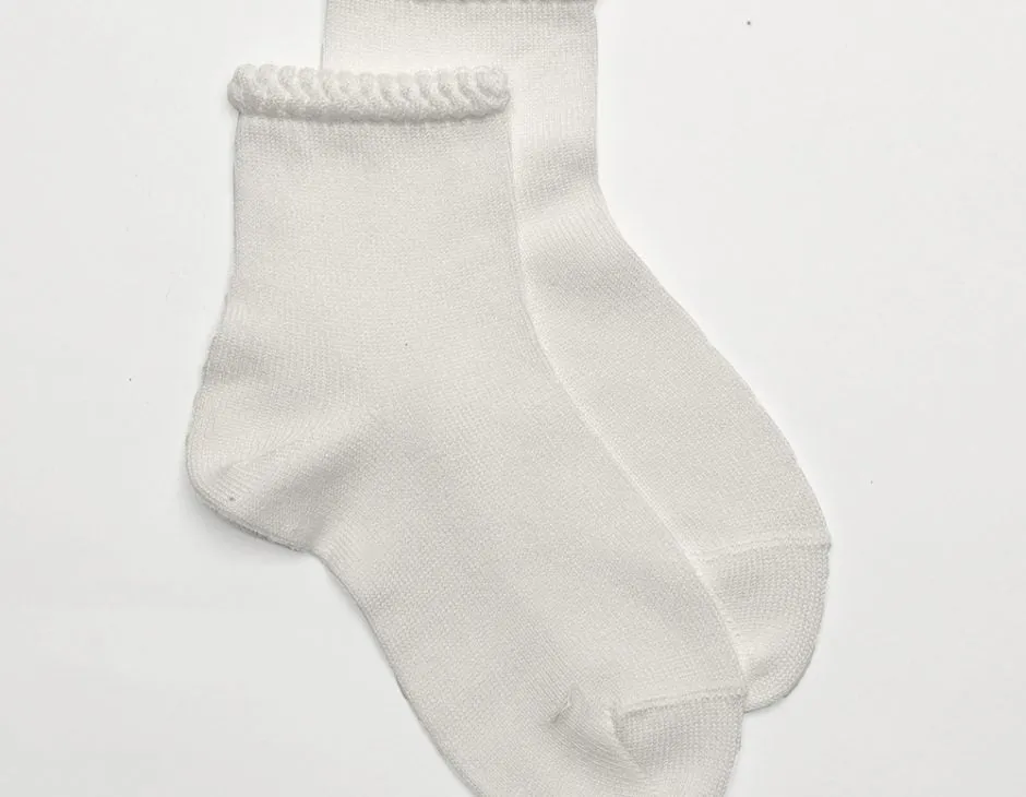 Plain Sock with Detail Cuff