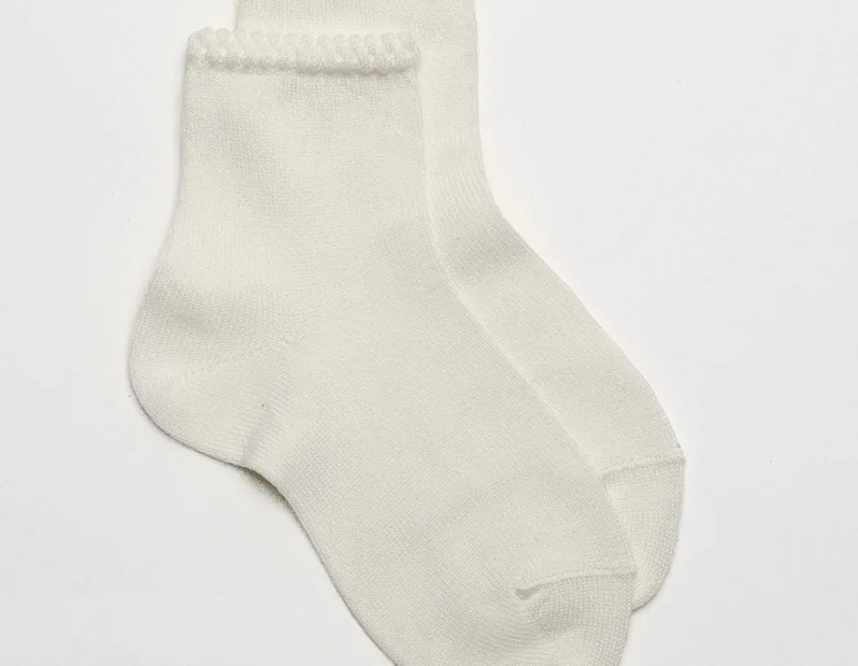 Plain Sock with Detail Cuff