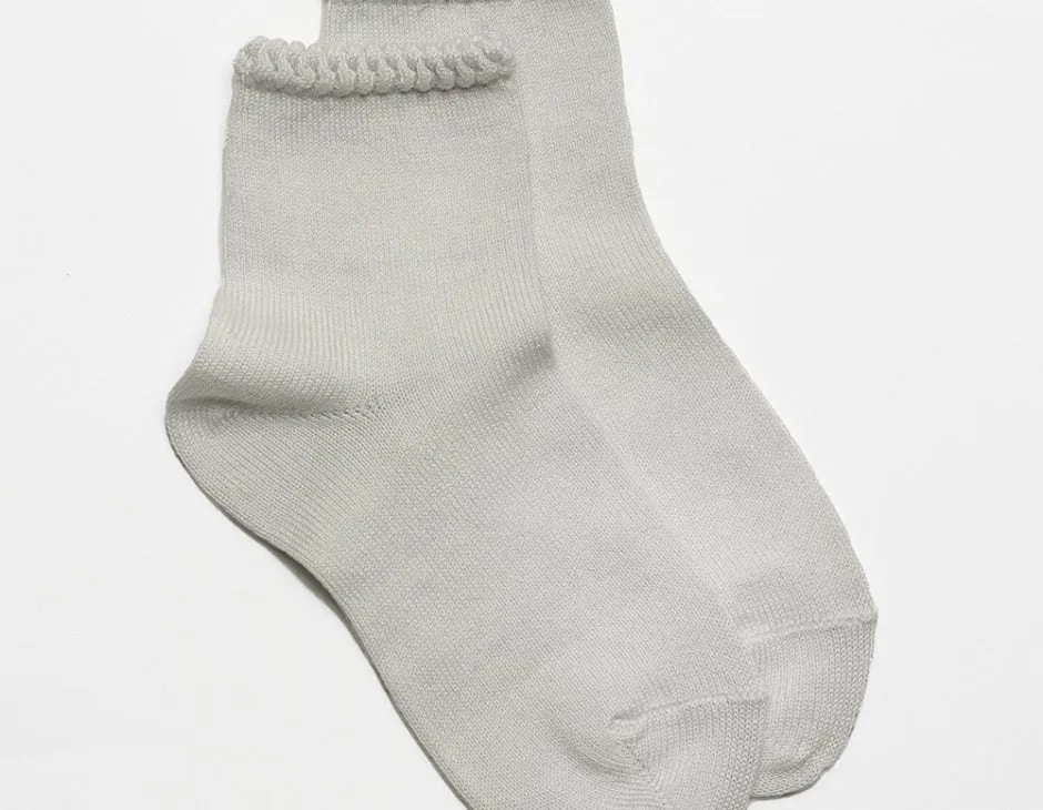 Plain Sock with Detail Cuff