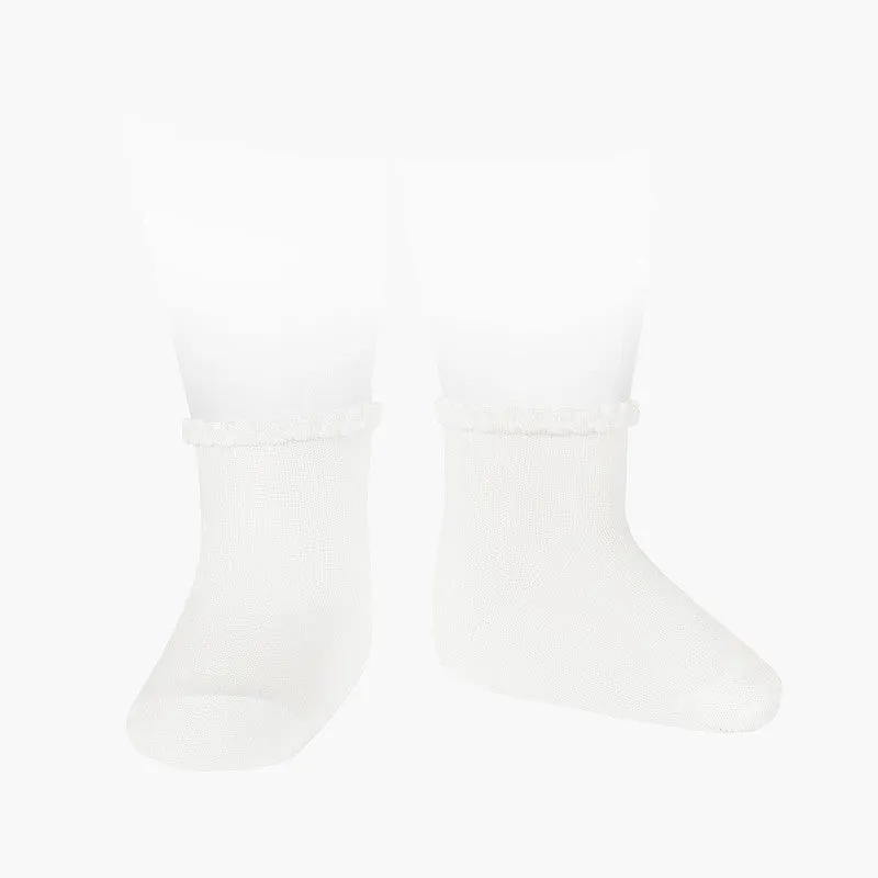 Plain Sock with Detail Cuff