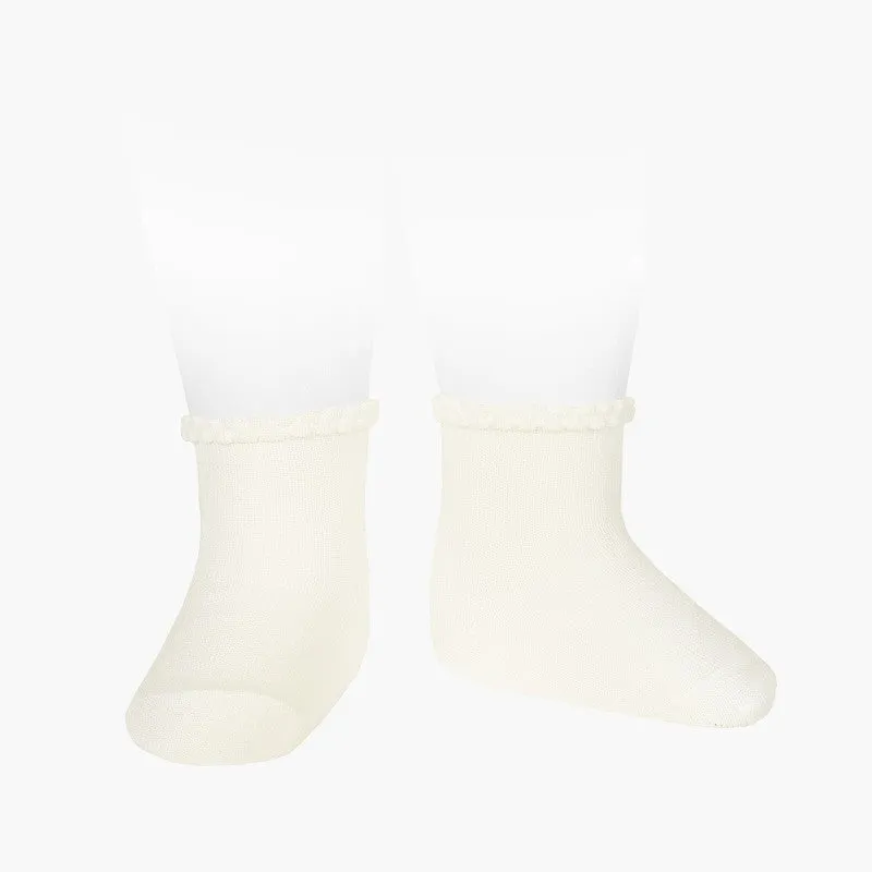 Plain Sock with Detail Cuff