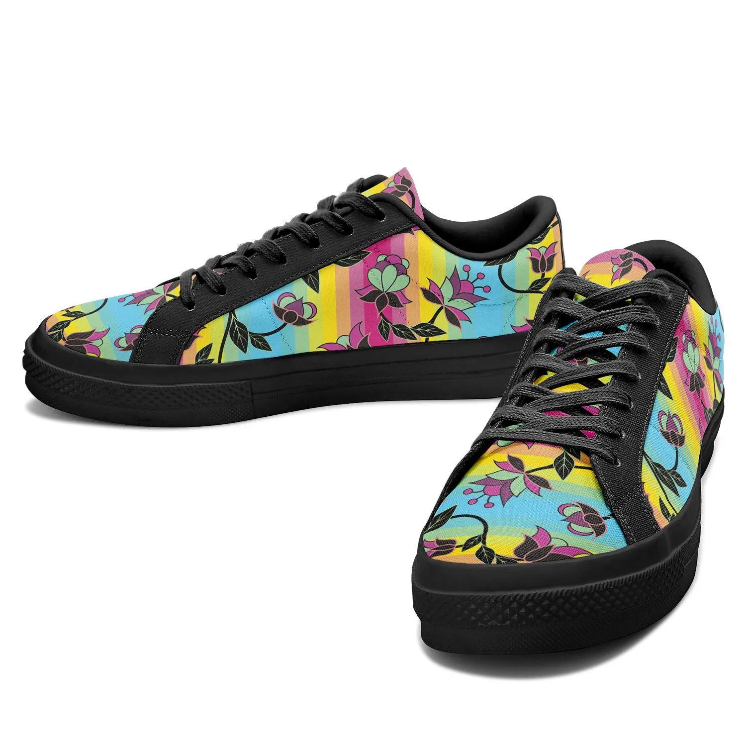 Powwow Carnival Aapisi Low Top Canvas Shoes Black Sole