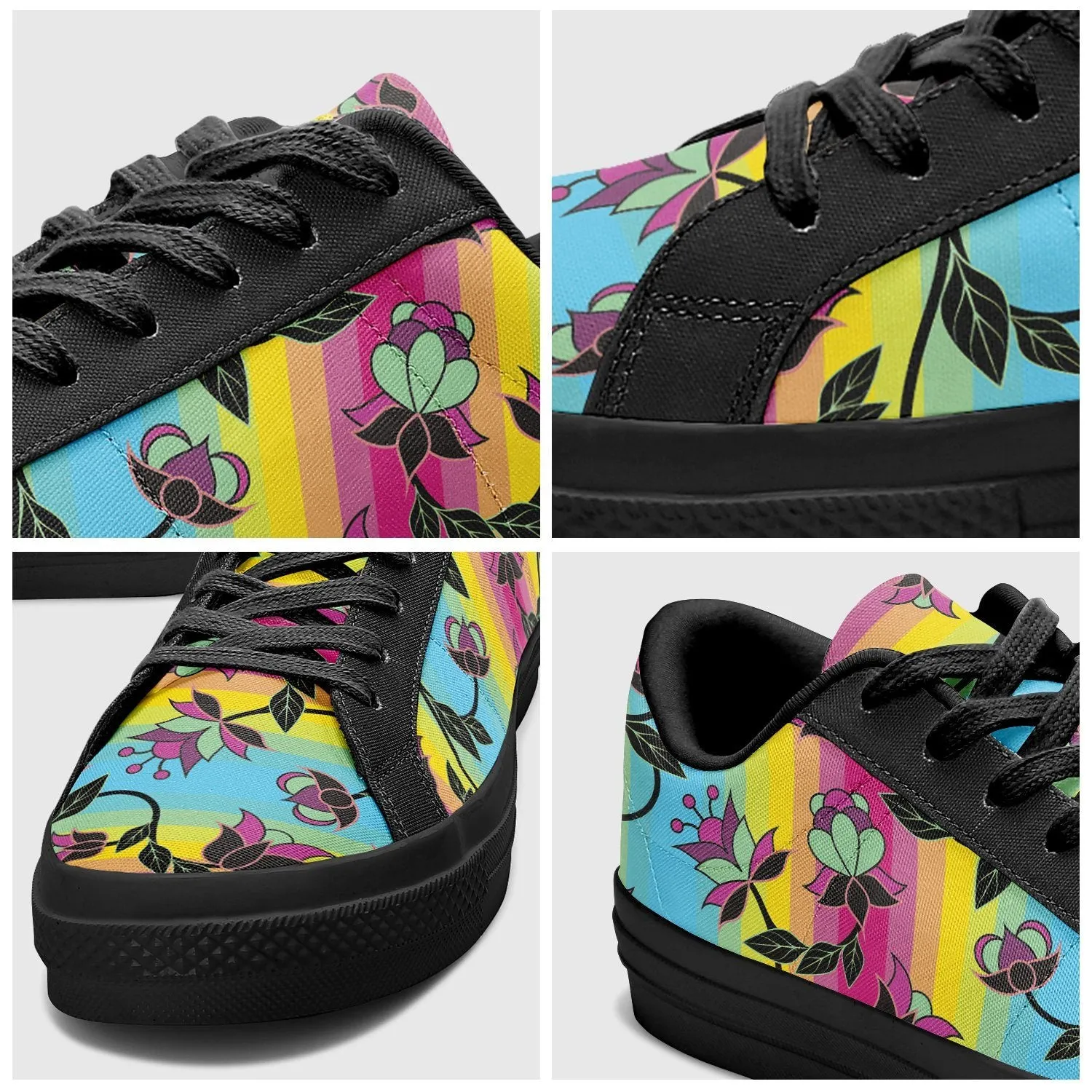 Powwow Carnival Aapisi Low Top Canvas Shoes Black Sole