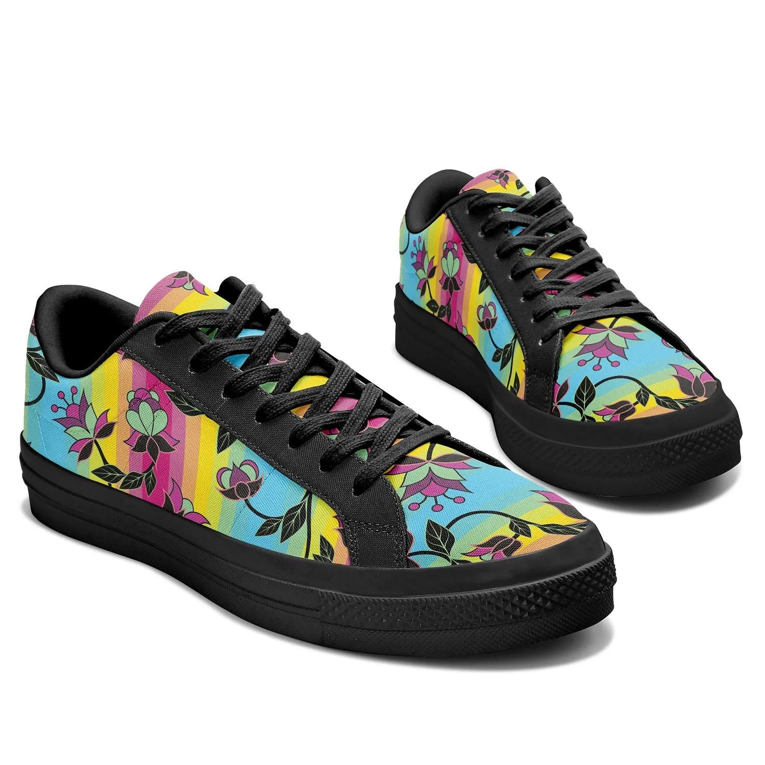 Powwow Carnival Aapisi Low Top Canvas Shoes Black Sole