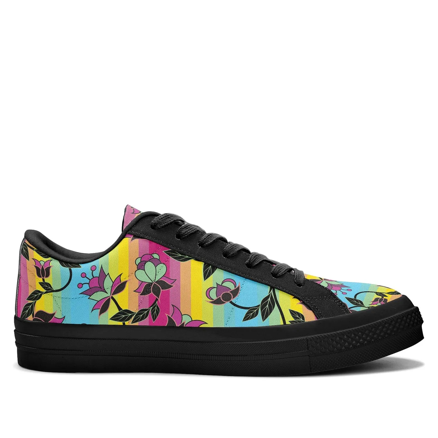 Powwow Carnival Aapisi Low Top Canvas Shoes Black Sole