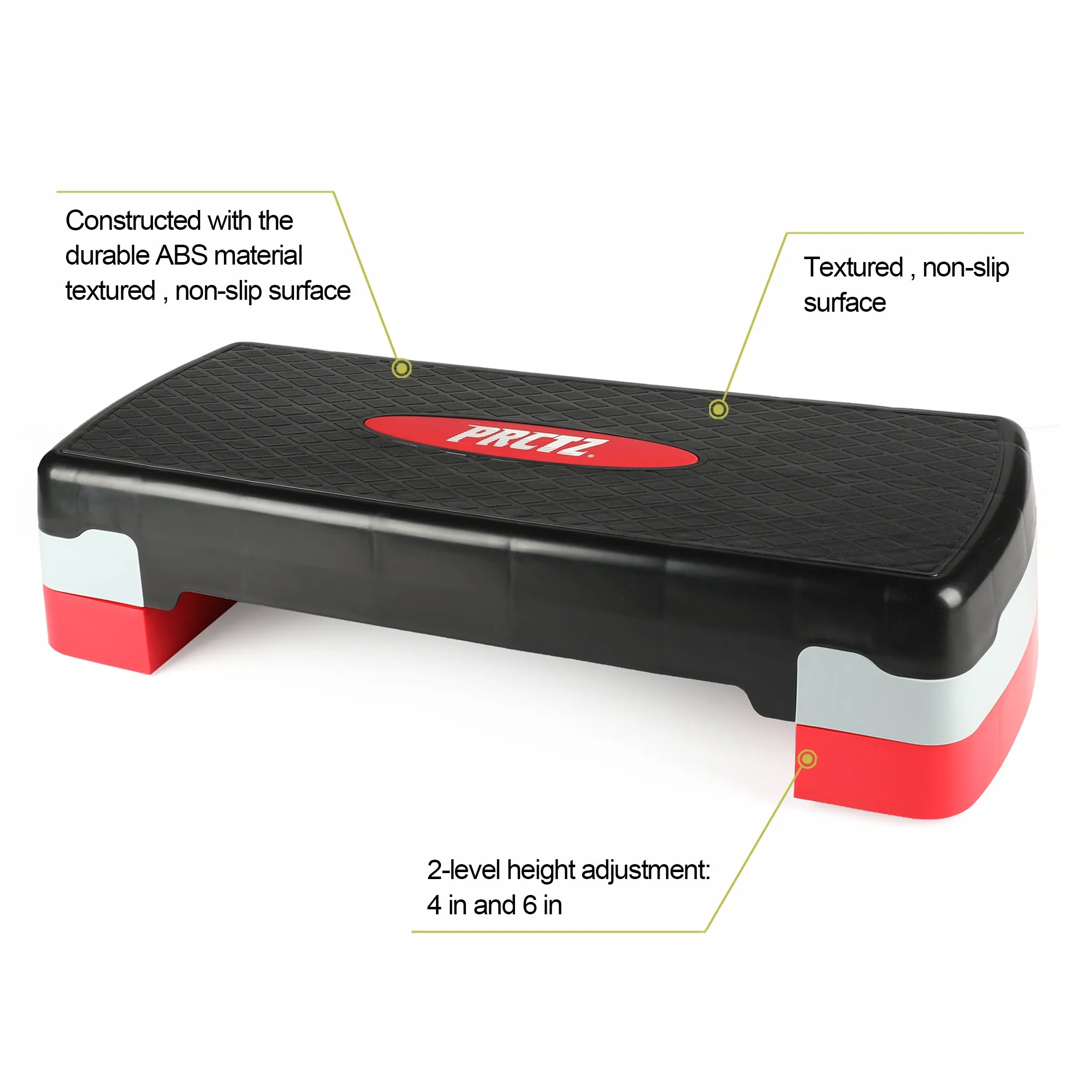 PRCTZ Aerobic Stepper, 26.8" x 10.08" Platform