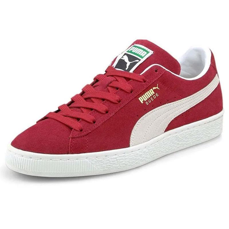 Puma Men's Suede Classic 21 Shoes - Cabernet Red / White