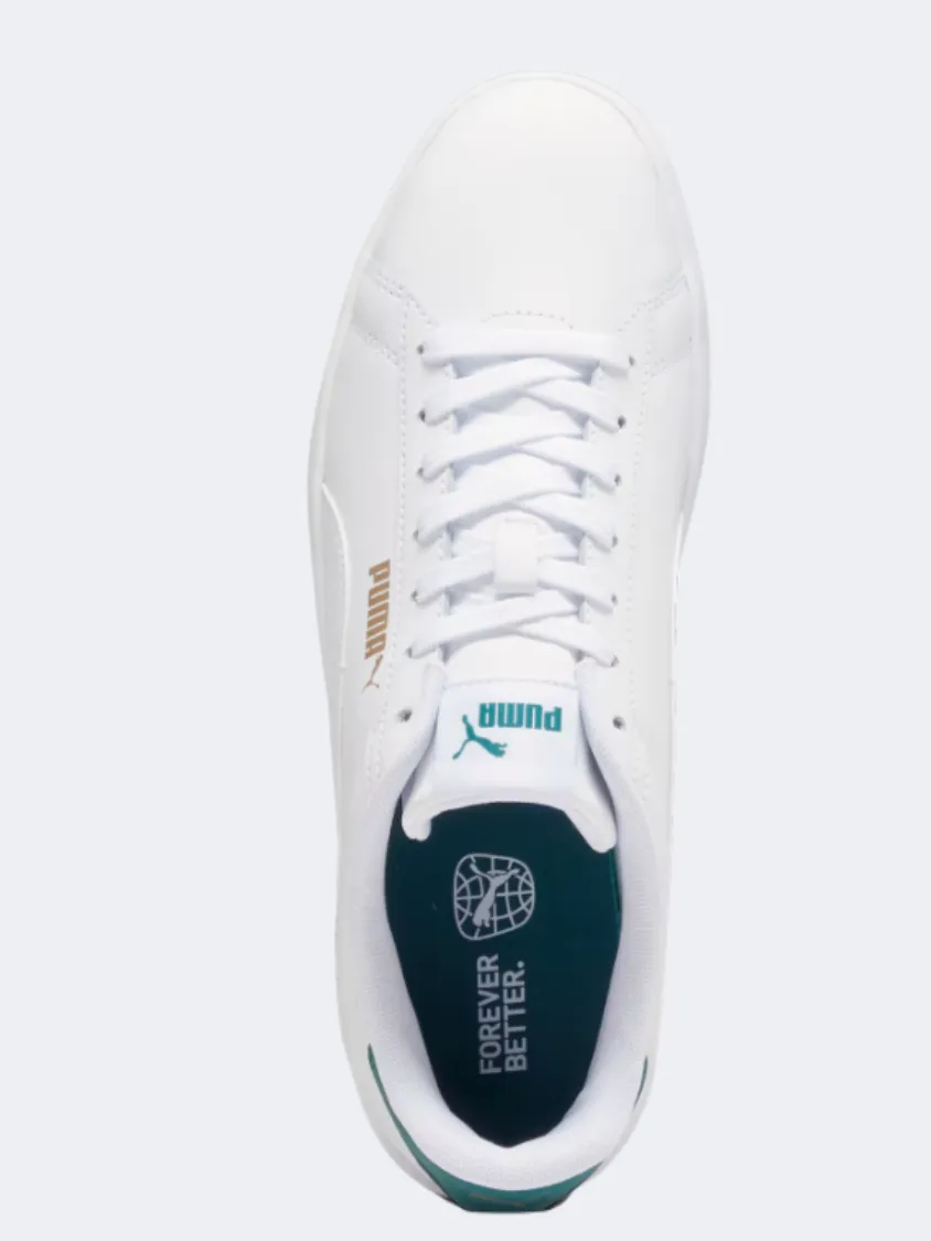 Puma Smash 3 L Men Lifestyle Shoes White/Malachite/Gold