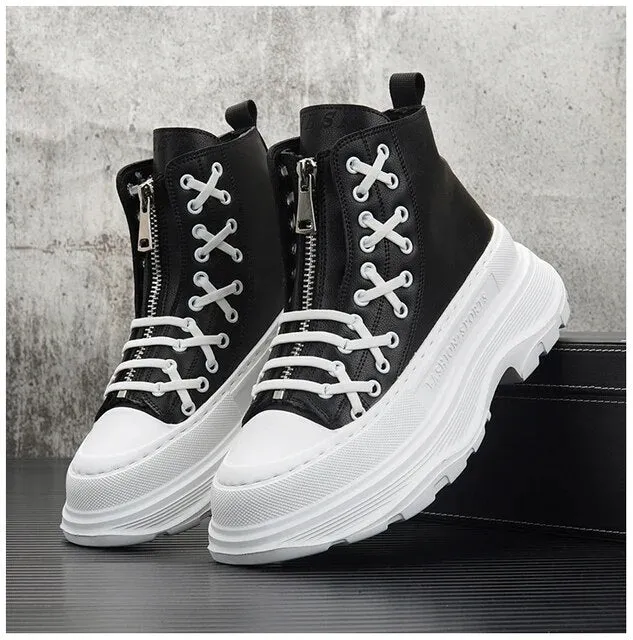 Punk Style Thick Bottom High Top Sneakers