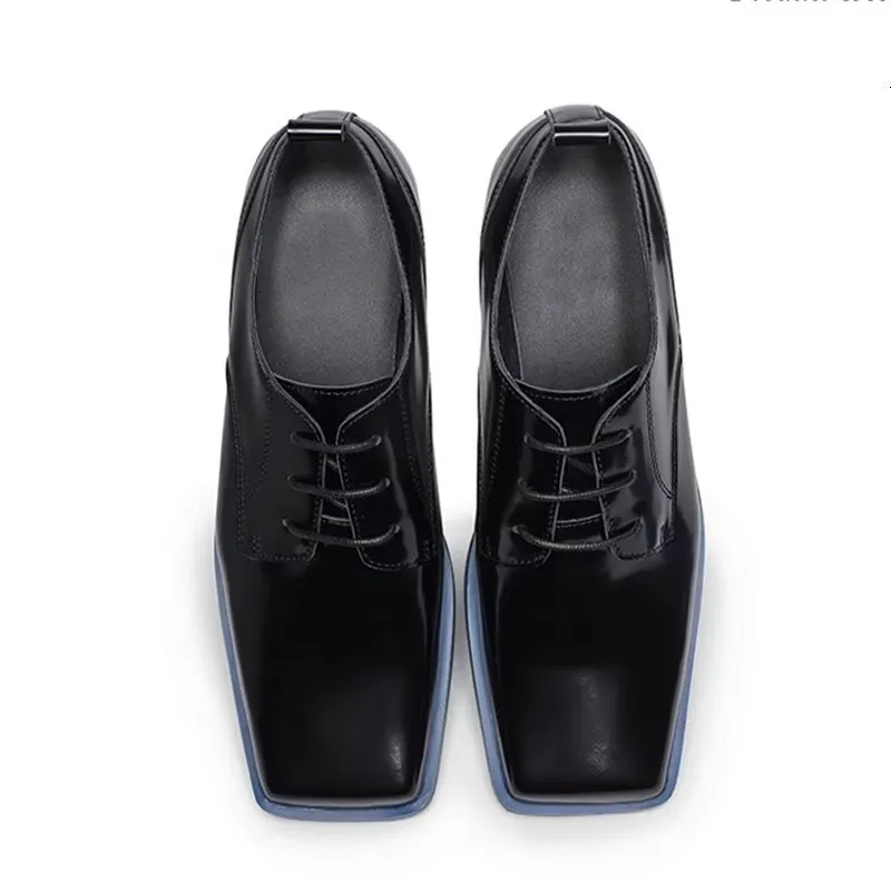 Refined Leather Derby Lace-Up Shoes