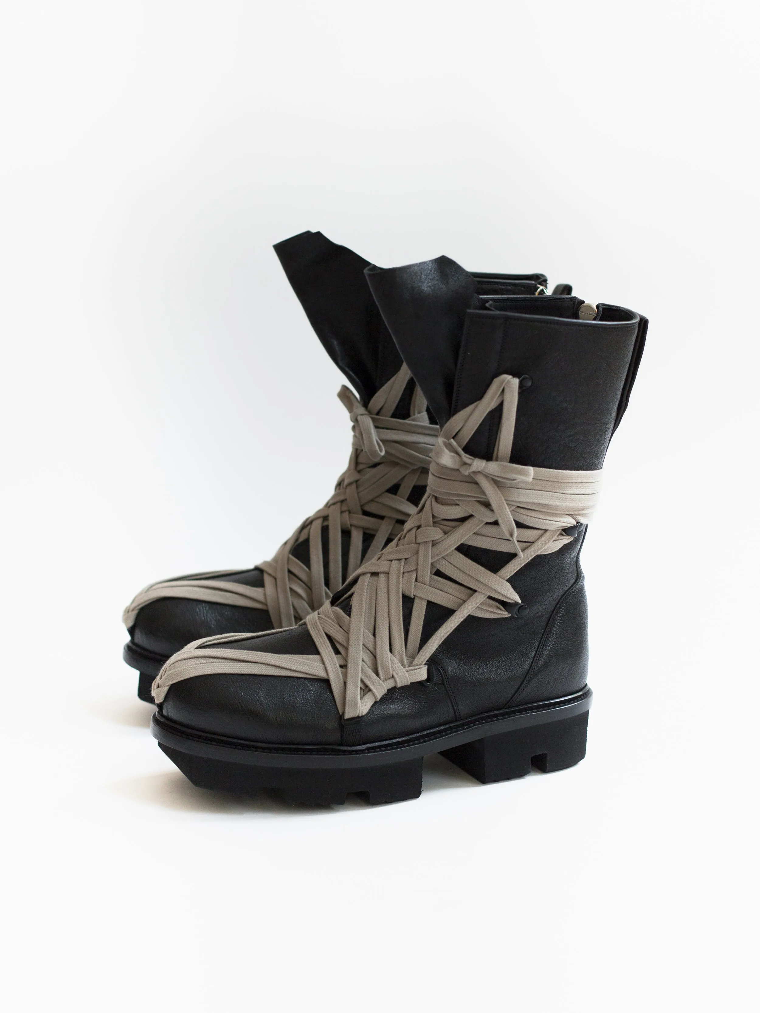 Rick Owens SS20 Megatooth Laced Army Boots