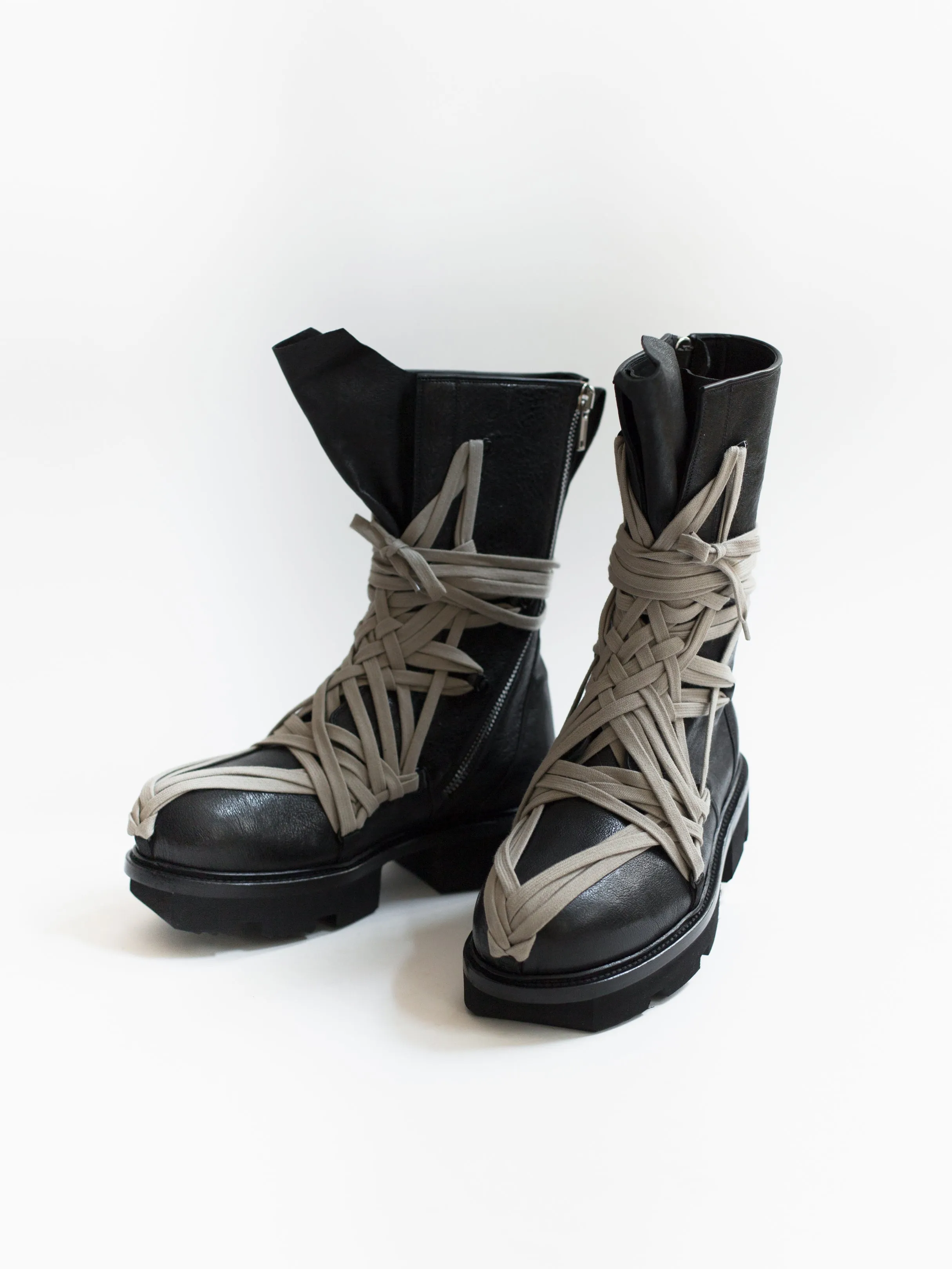 Rick Owens SS20 Megatooth Laced Army Boots