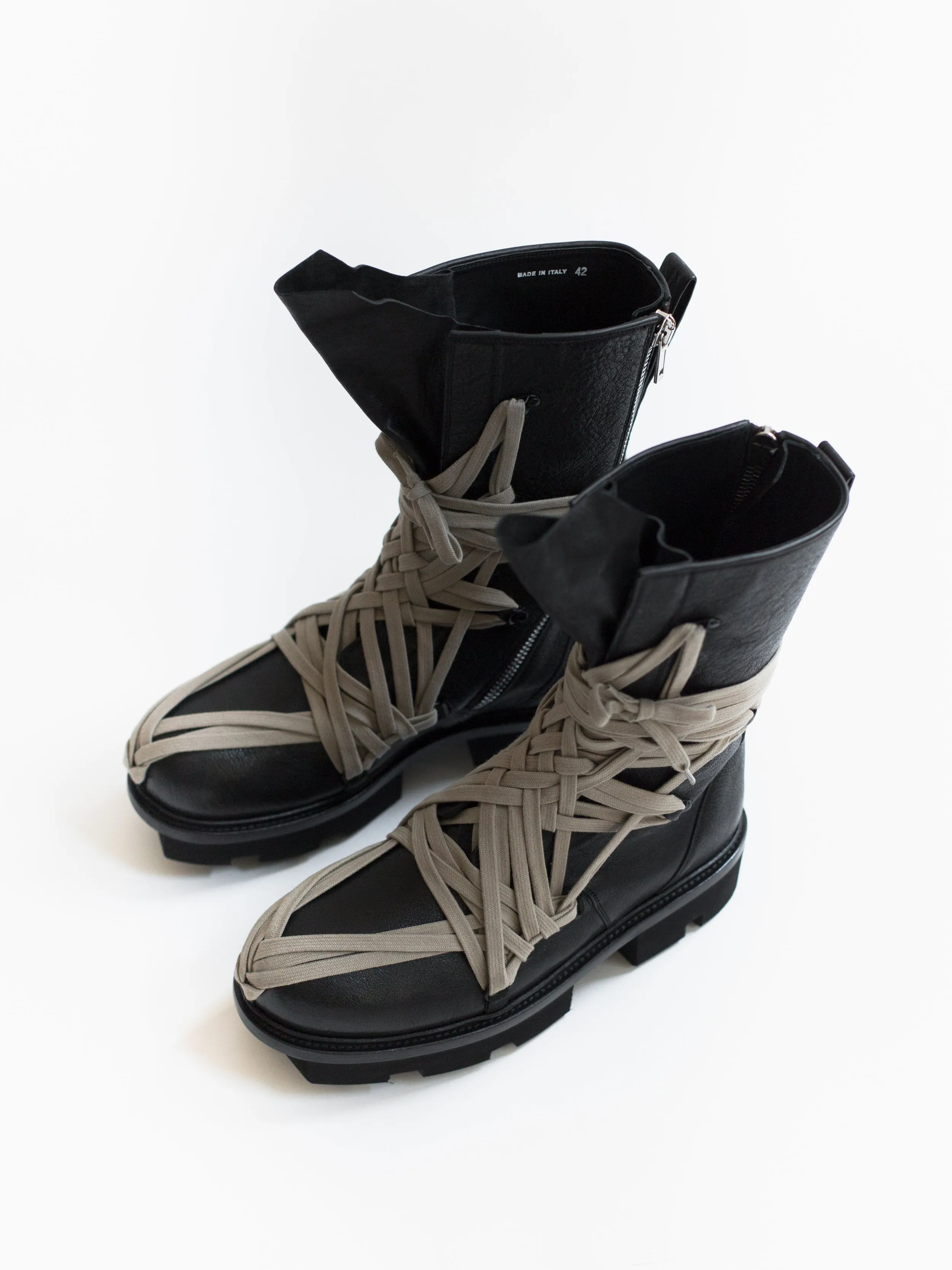 Rick Owens SS20 Megatooth Laced Army Boots