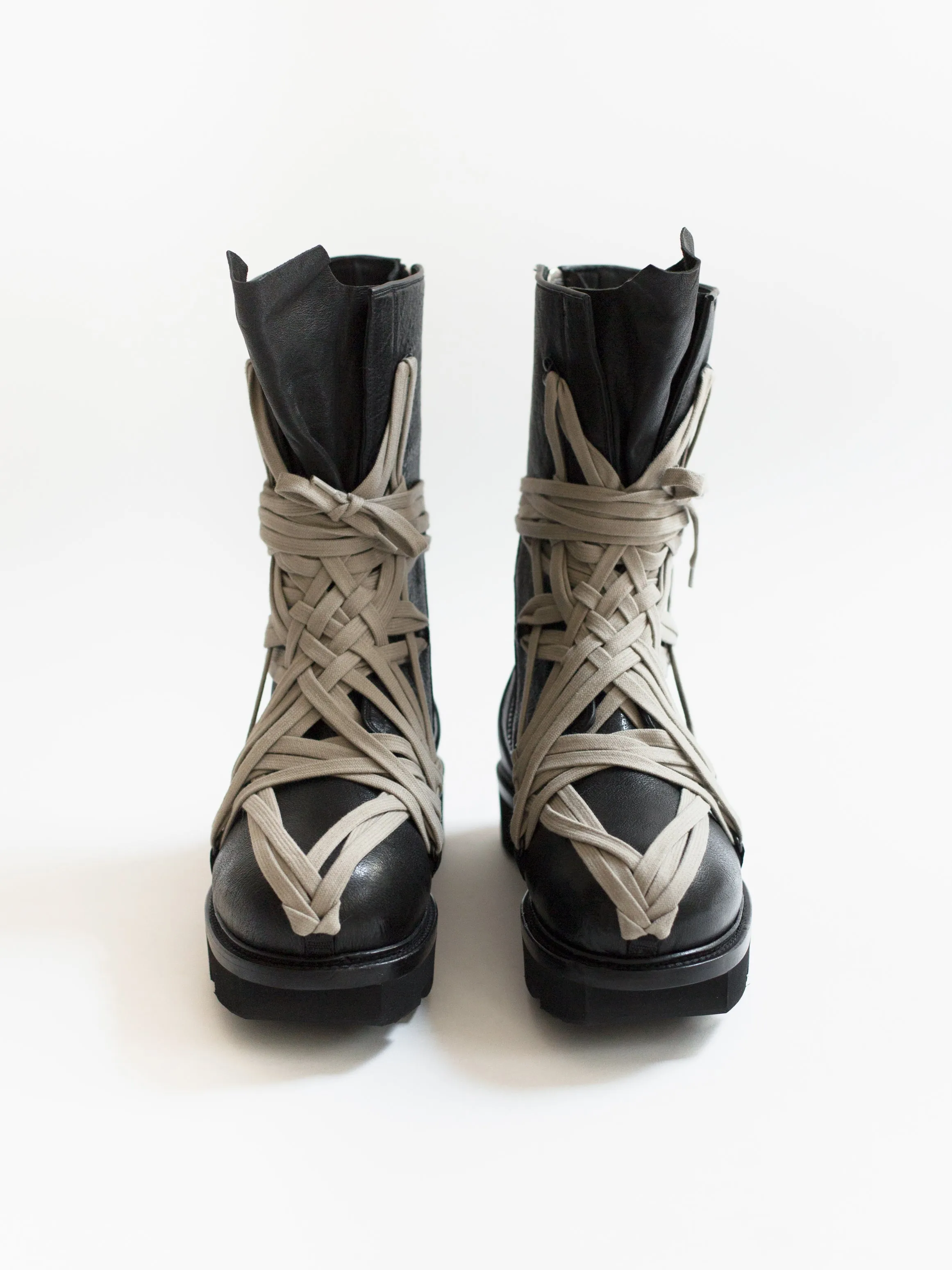 Rick Owens SS20 Megatooth Laced Army Boots