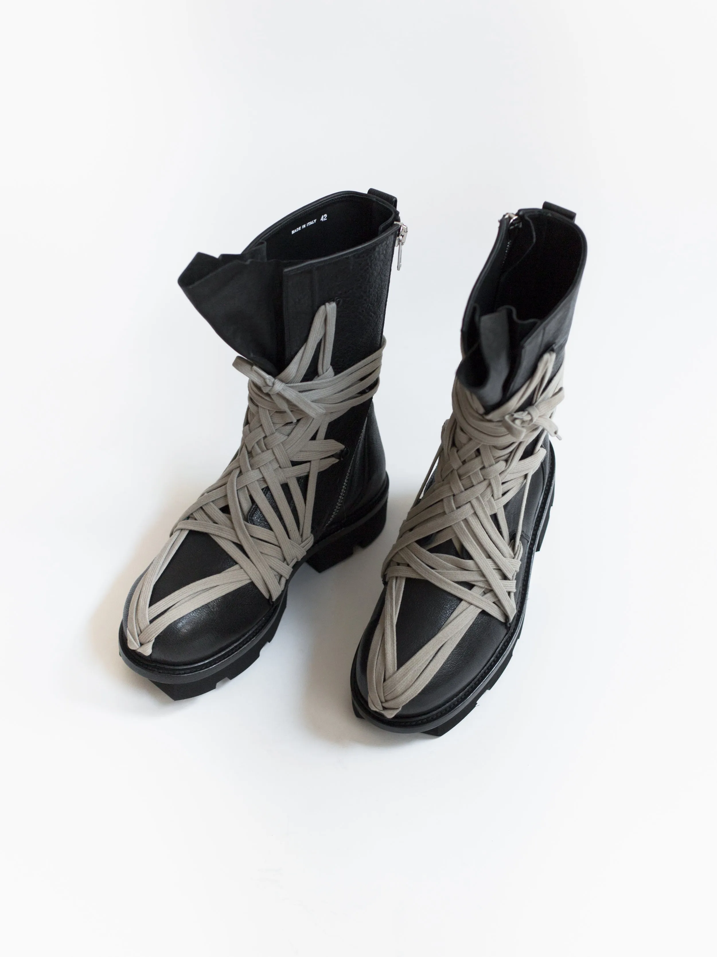 Rick Owens SS20 Megatooth Laced Army Boots