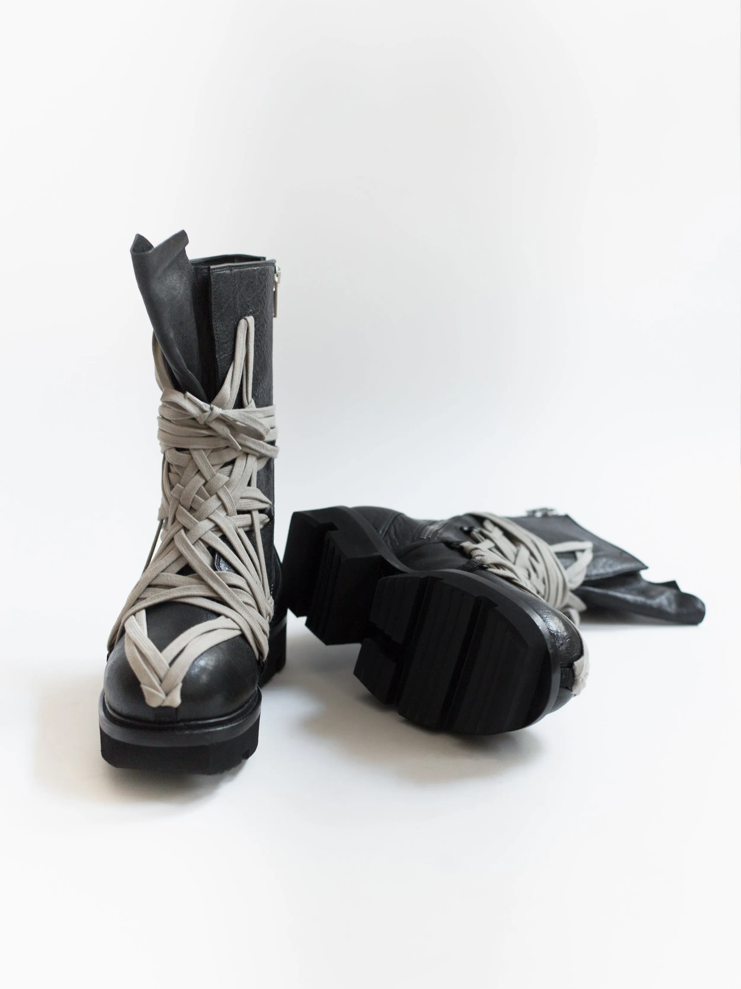 Rick Owens SS20 Megatooth Laced Army Boots