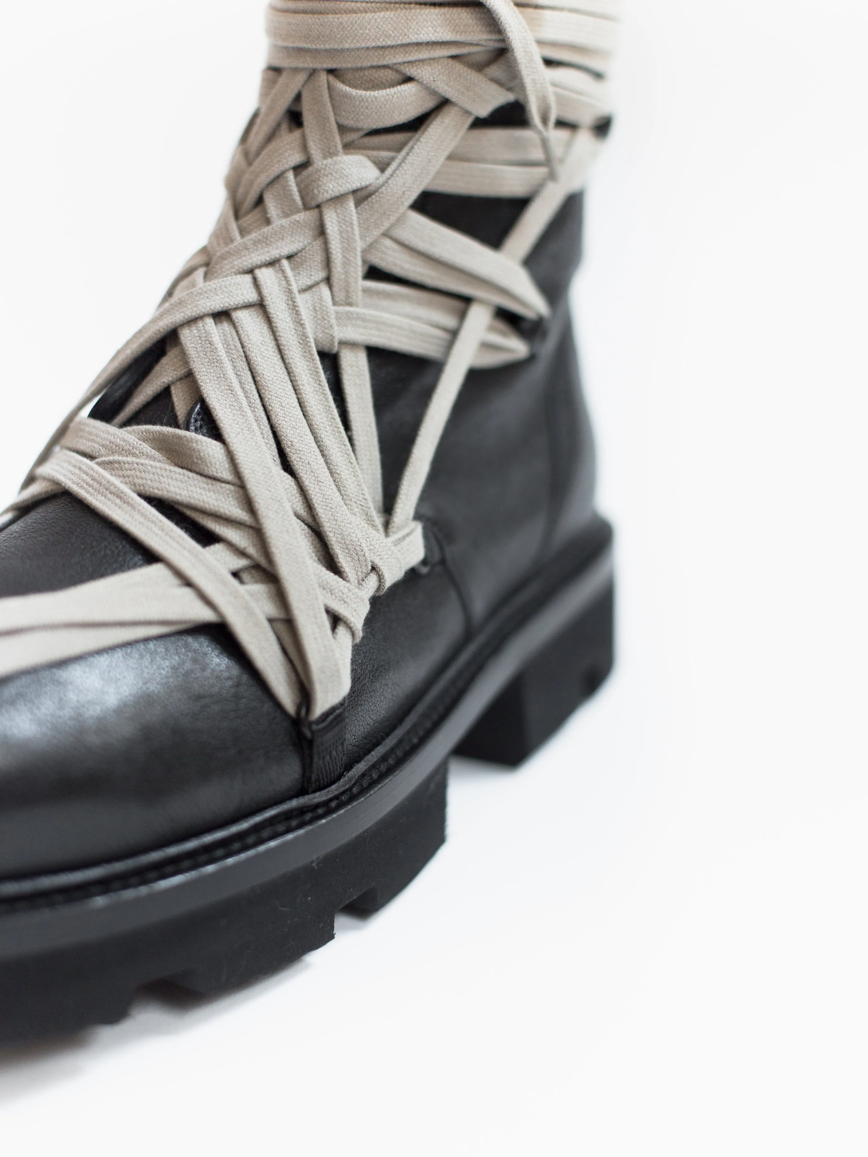 Rick Owens SS20 Megatooth Laced Army Boots