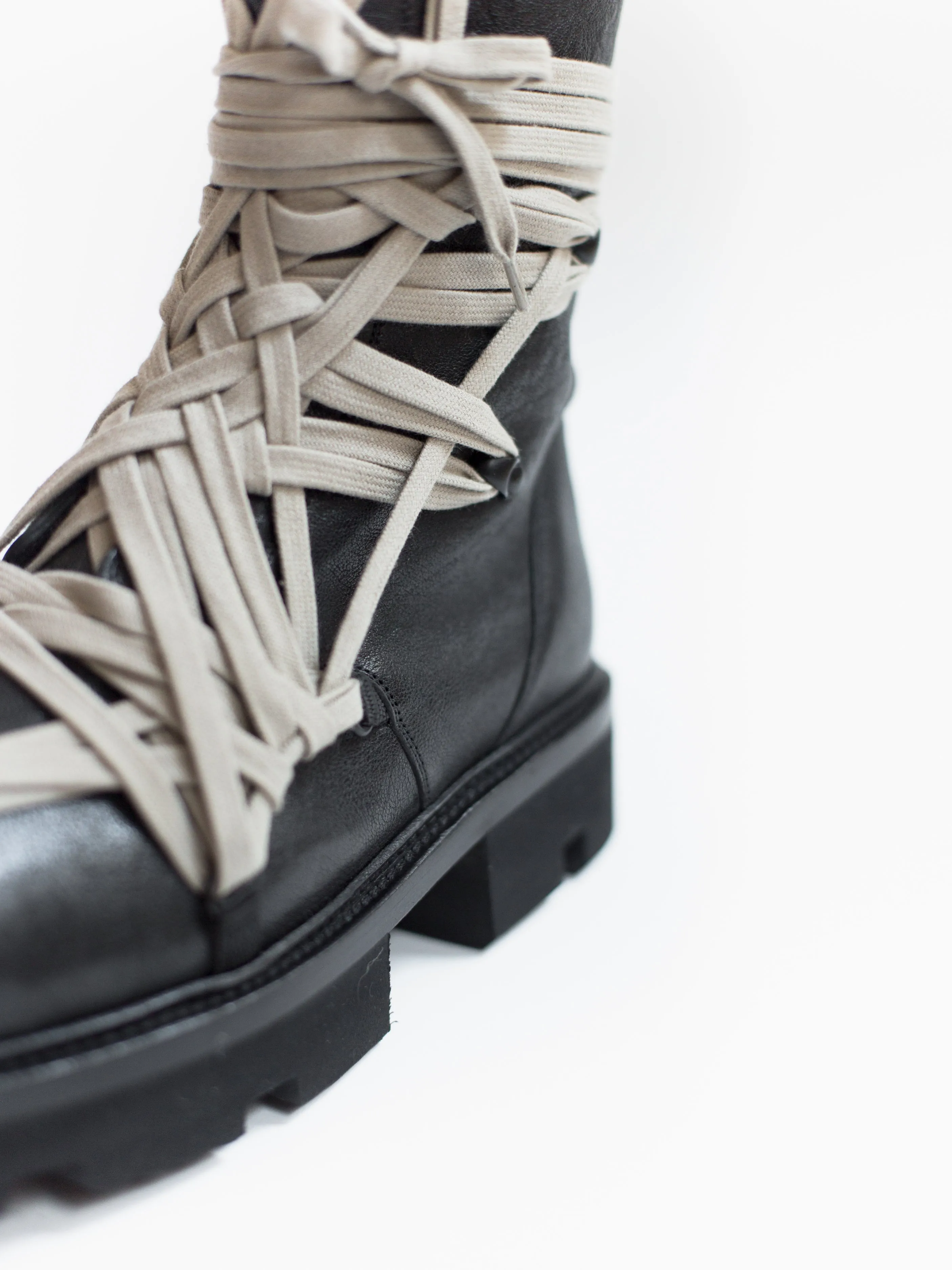 Rick Owens SS20 Megatooth Laced Army Boots