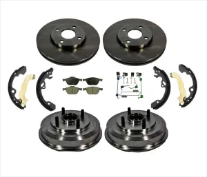 Rotors Brake Pads Drums Bearings Brake Shoes for Ford 05-07 2.0L 2.3L Focus