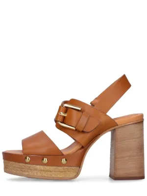 See By Chloé   105mm Joline leather platform sandals 