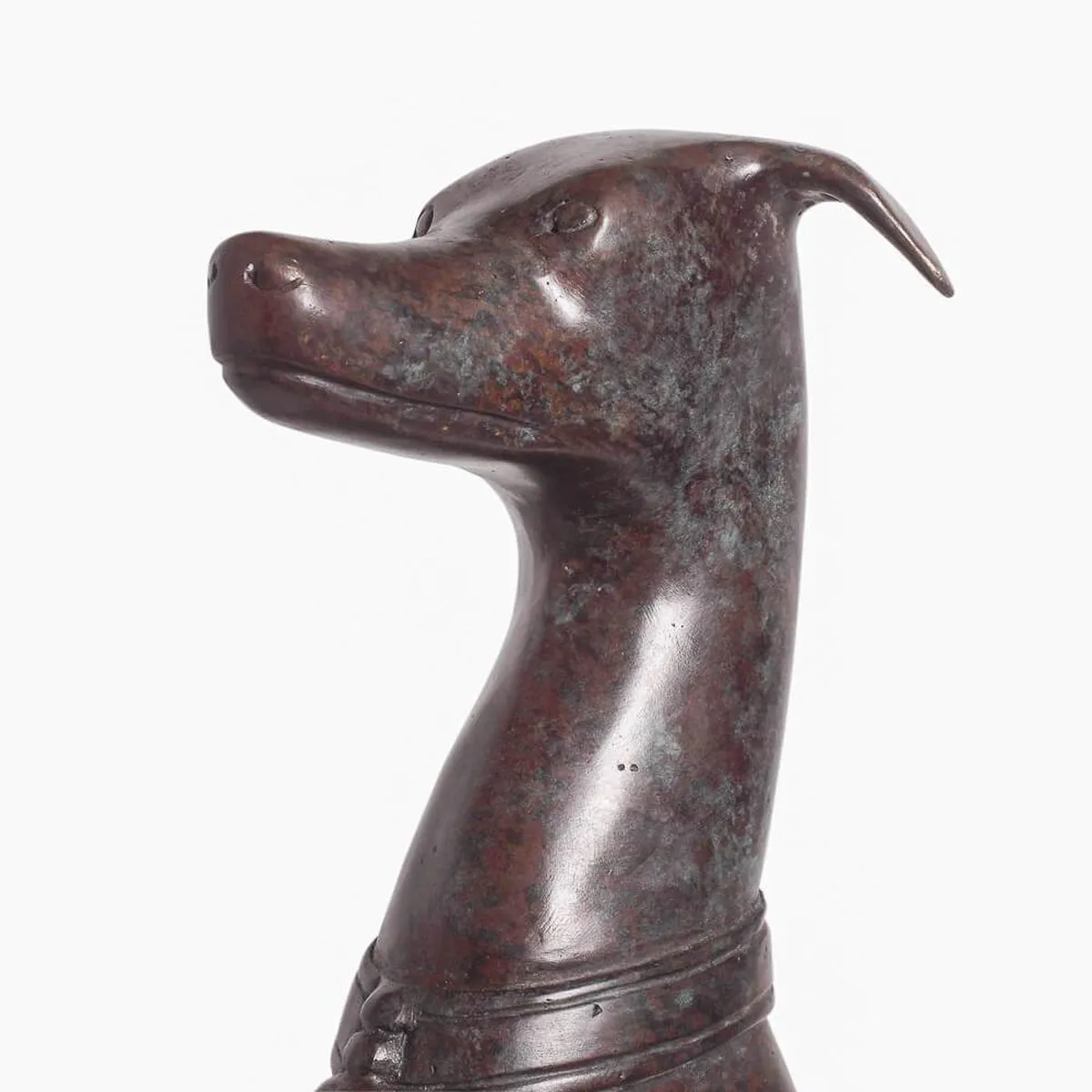 Sitting Bronze Whippet Statues