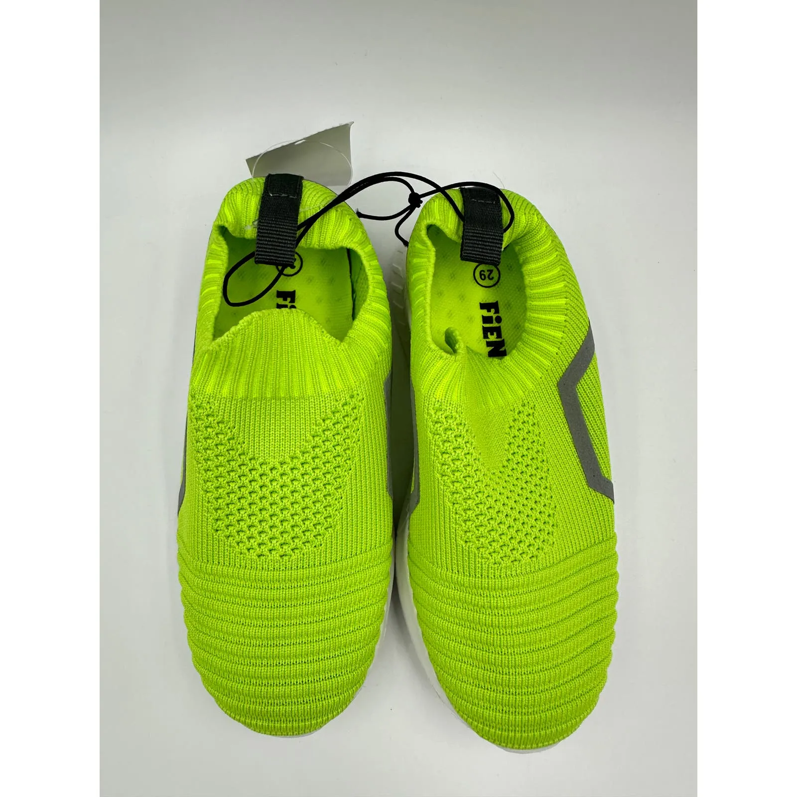 Small Kid Size 11, Neon Green Slip-on Sneaker-like Water Shoes