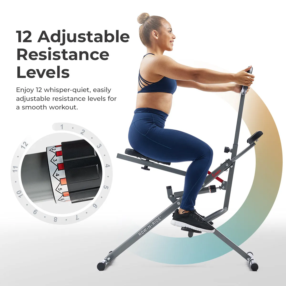 Smart Upright Row-N-Ride® Hydraulic Squat Assist Trainer Machine for Abs and Glute Workout