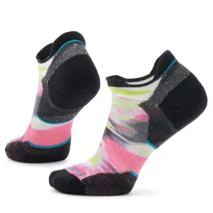 Smartwool Women's Brushed Print Run Targeted Cushion Low Ankle Socks - Power Pink