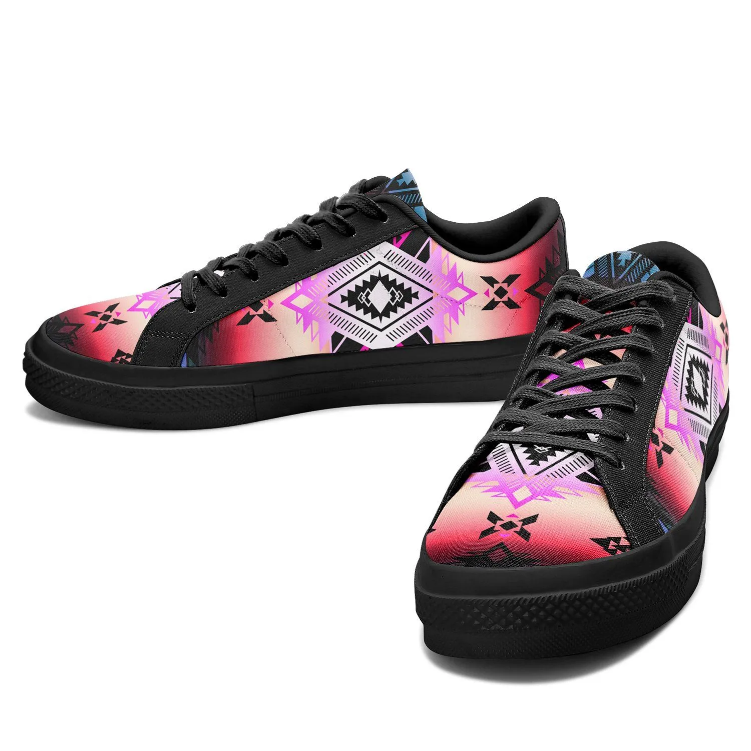 Sovereign Nation Skies Aapisi Low Top Canvas Shoes Black Sole