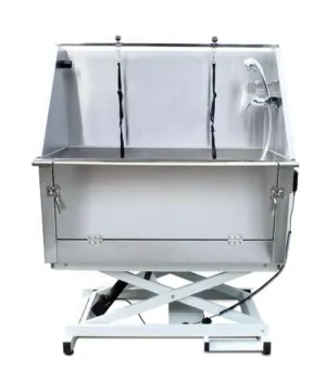 Stainless Steel Bath Tub Pro 127cm choice of •Electric Lift or •Stand (removable) ~ Full Width Walk-In Entry Door   many features