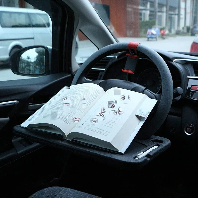 Steering Wheel Tray - Car Table for Eating & Working