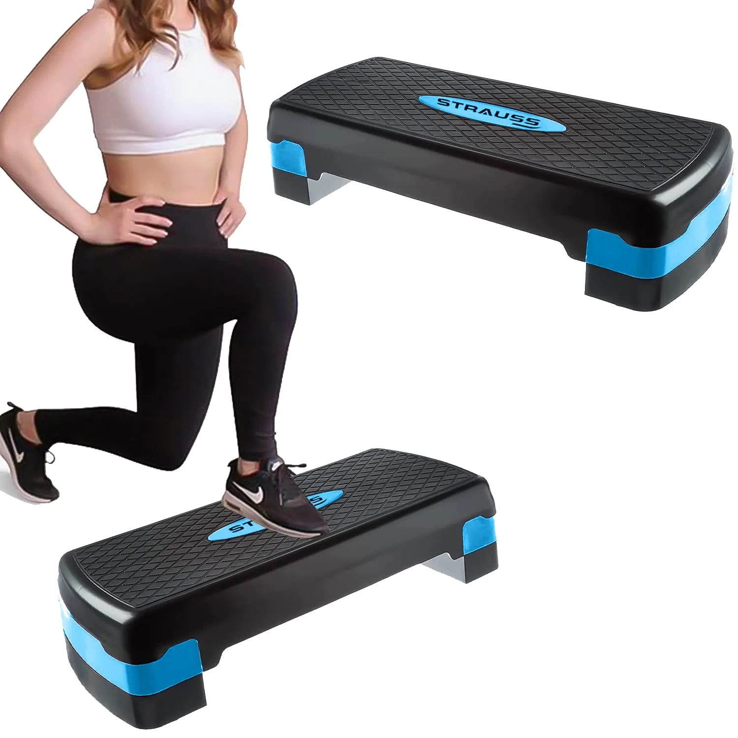 Strauss Aerobic Stepper with Spider Shaker (Wite)