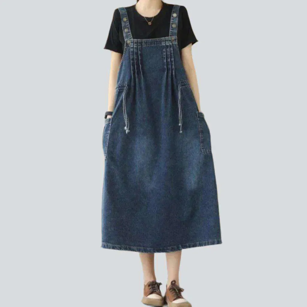 Stylish street jean dress