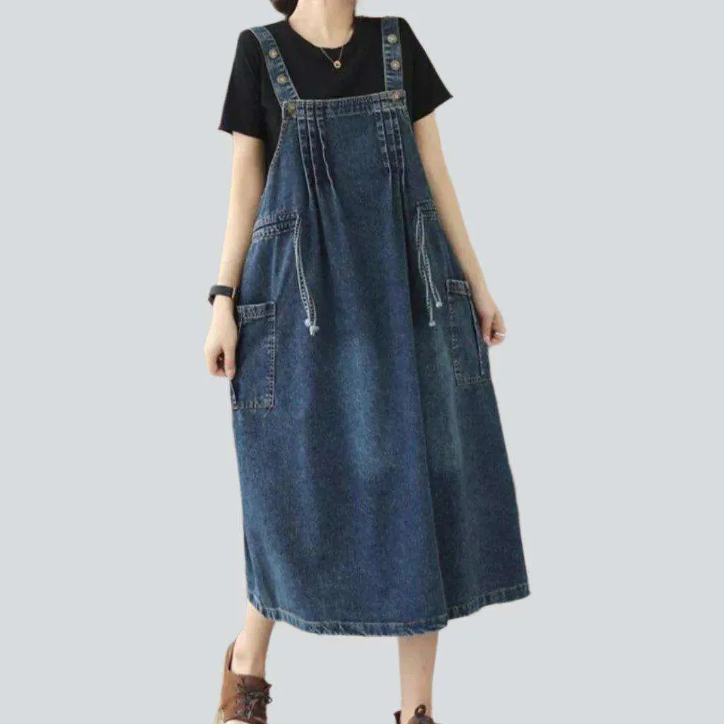 Stylish street jean dress