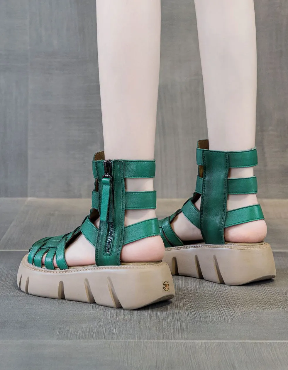 Summer Close Toe Plaform Strappy Sandals Boots