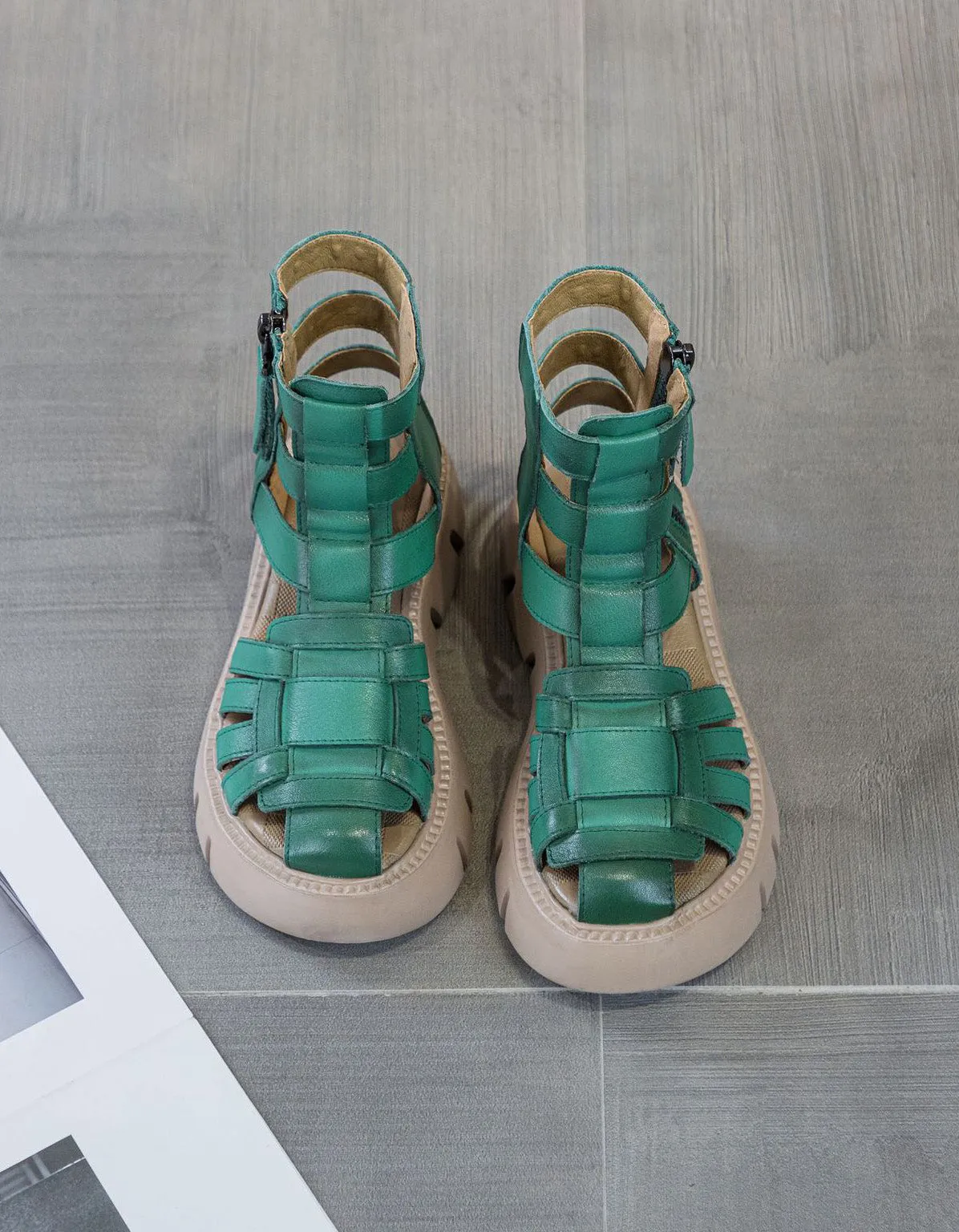 Summer Close Toe Plaform Strappy Sandals Boots