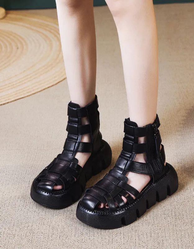 Summer Close Toe Plaform Strappy Sandals Boots